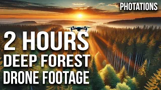 2 Hours of Relaxing Deep Forest Aerial Photography