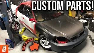 Making the World's First Honda Civic EK Angle Kit! (RWD K20 CIVIC)