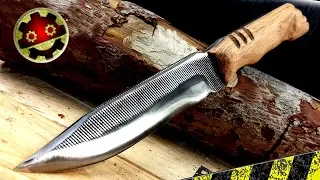 Making a KNIFE from an Old File NO FORGE NEEDED