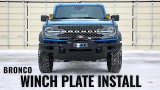 Bronco Winch Plate Install