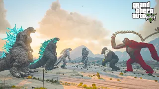 Godzilla Minus One Team vs ScarKing Team - GTA 5 Mods