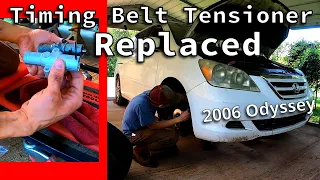 How to Replace a Timing Belt Tensioner; 2006 Honda Odyssey | Garage Story
