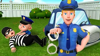 Catch a Thief In A Police Car - Baby Police Song - Funny Songs & Nursery Rhymes - Rosoo Nursery