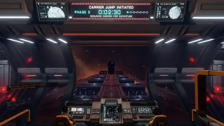 Elite Dangerous - Victory Class Fleet Carrier Jumping Sequence (Captain's Seat)