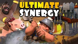 THIS CAN BEAT ANY BASE! TH11 Queen Charge Hog Miner Hybrid | Best TH11 Attack Strategies in CoC