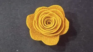 flower making with glitter foam sheet