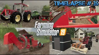 New POTATO HARVESTER & harvest with ISSUES! 🥔💪🏽🚜💨 A new BAG FILLER? 🤔🐔| [FS19] - Timelapse #35