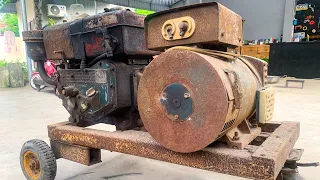 Complete Restoration Of Severely Damaged Generator // Restoration Skills  Amazing