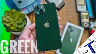 iPhone 13 Green Unboxing & First Impressions (2022) | 128GB | In Detail Look At Color