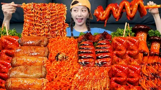 [Mukbang ASMR] Crunchy Daechang Beef Intestines Squid Enoki Mushroom & Emouk Seafood Recipe Ssoyoung