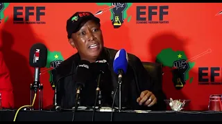 CIC Julius Malema addressing the EFF Presser on the outcomes of the CCT meeting. #EFFPresser 5/10