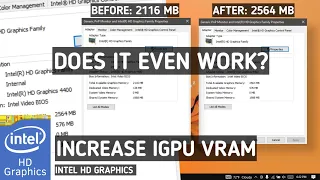 How To Increase Dedicated Video Memory In Win 10 (Intel) | Increase IGPU VRAM Intel HD Graphics