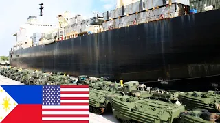 Rapid Deployment, More Hundreds of US Military Vehicles and Aircraft Arrive in Subic Bay Philippines