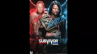 Brock Lesnar vs AJ styles survivor series 2017 highlight