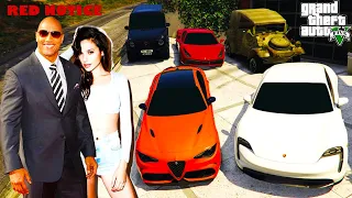 GTA 5 - Stealing Red Notice Movie Cars with Franklin! | (GTA V Real Life Cars #75)