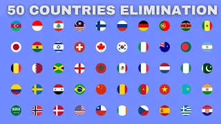 50 Countries Marble Elimination Race: Last Country Standing