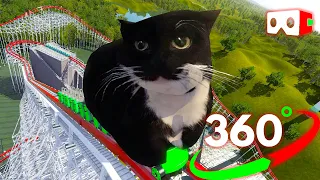 🔴VR 360° Maxwell the cat on a roller coaster