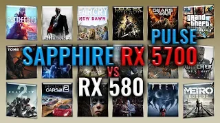 SAPPHIRE RX 5700 Pulse vs RX 580 Benchmarks | Gaming Tests Review & Comparison | 59 tests