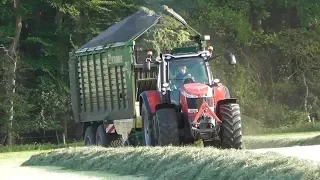 Gras silage with Massey Ferguson & Krone