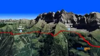 Trail des Dents Du Midi : survol du parcours "Super Trail"