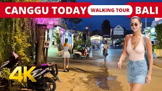 🇲🇨 BALI CANGGU Today NIGHT Walk [4K] Indonesia walking 2023