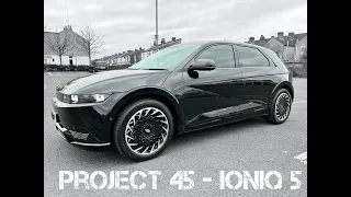 Ioniq 5 Phantom Black Out Wrapped By Pit Stop Customs Project 45 Limited Edition No Silver Hyundai