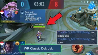 WINRATE CLASSIC ITU , SKILL GAK ADA INI MAH! GARA² AFK 3 MENIT LANGSUNG DI REMEHIN - Mobile Legends