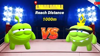 On Nom VS On Nelle - Reach Distance 1000m Challenge!! | Which is best? (Om Nom Run)
