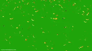 Golden confetti blast and falling animation green screen and alpha video@motionbg