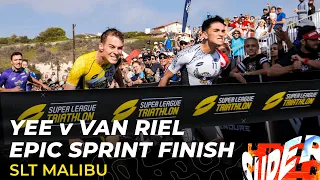 Unbelievable Triathlon Sprint Finish - Alex Yee Vs Marten Van Riel In Head To Head Race