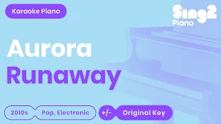 AURORA - Runaway (Piano Karaoke)