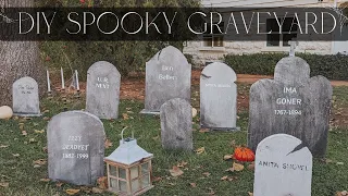 How To Make Halloween Tombstones | DIY Decoration