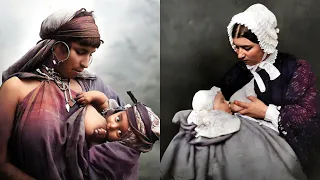 Beautiful Colorized Breastfeeding Photos from the 1800s