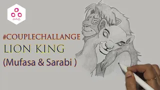 Lion King | Couple Challenge | Mufasa and Sarabi | All Time Favorite movie | Pencil Art | Time Lapse