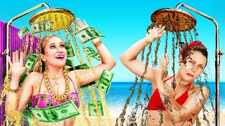 RICO VS. POBRE – VACACIONES DE VERANO con chica pobre y chica rica | Por La La Vida Emojis