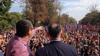 Кишинёв 27 09 2015 акция протеста левых сил "Социалисты" и "Наша партия"