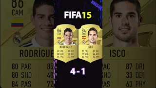 JAMES RODRIGUEZ VS ISCO FIFA COMPARISON #shorts #football #fifa10 #fifa23