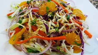 Easy Chinese Salad, cabbage salad, (how to cook chinese)