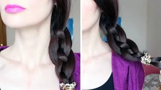 Коса из 4 прядей для отчаявшихся/How to make 4 strand braid