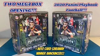 TWO MEGA BOX 2020 Panini Playbook Football Retail Opening!! HERBERT!!! + AUTO GIVEAWAY WINNER!!!