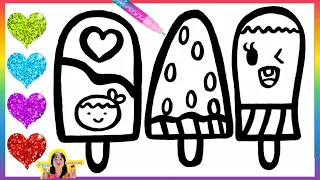 How to draw Cute Ice Cream Easy for children, toddlers || Drawing for kids