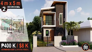 2 STOREY HOUSE DESIGN 4 X 5 M (20 sqm) | House Design #6