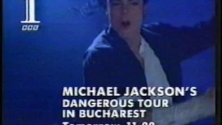 Michael Jackson - Dangerous Tour Bucharest, Romania October 1, 1992 - BBC TV Spot