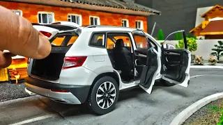 Моделька машины ШКОДА / SKODA KAROQ открывается все масштаб 1/18. Про машинки.