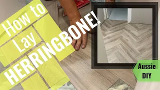 How to lay HERRINGBONE vinyl planks easy DIY
