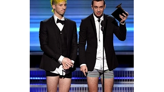 Twenty One Pilots Strip Down to Their Underwear - 2017 GRAMMY Awards