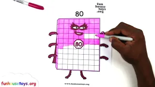 New NUMBERBLOCK 80! All New Episodes of Numberblocks Coloring - Fun House Toys - Learn to Count