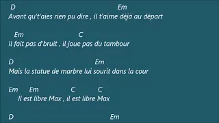 Il est libre Max . Hervé Cristiani .  Karaoké d accords pour guitare