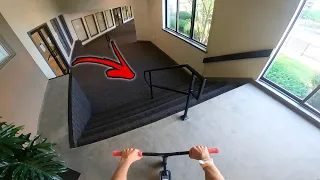 SCOOTERING AT INDOOR HALLWAY STREET SPOT!