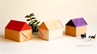 How to Make an Easy Origami House :: Casa en Origami